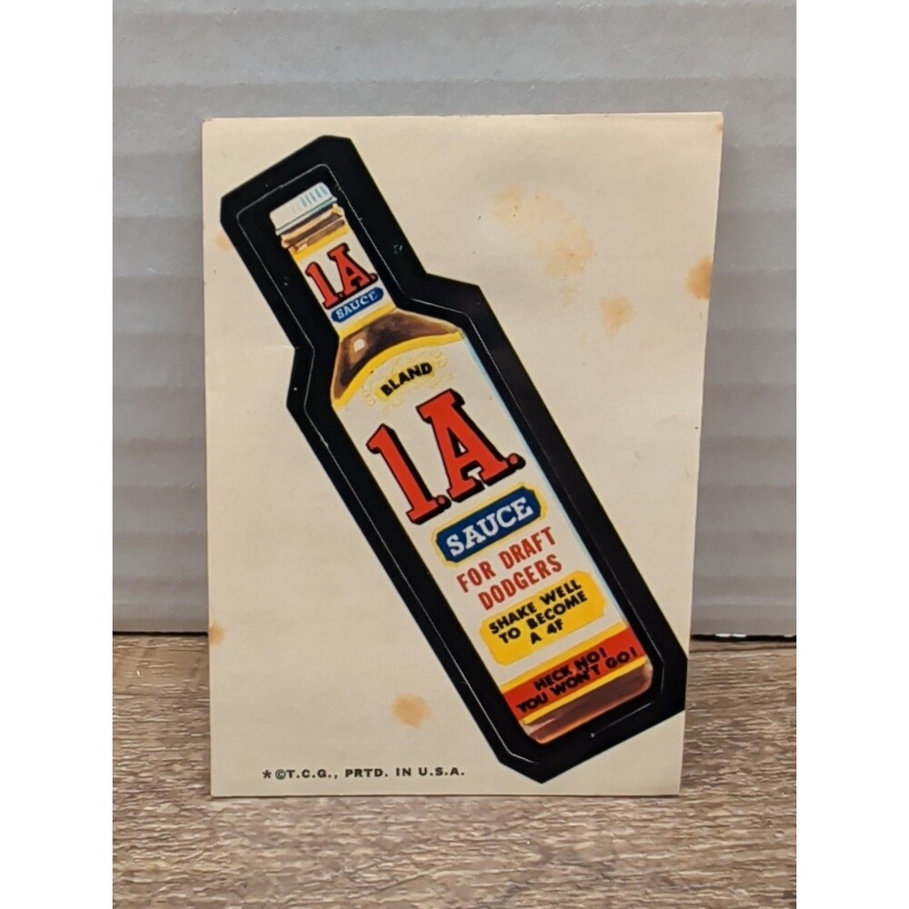 Topps Wacky Packages 1973 3rd series 1A Sauce tan back A1 Steak Sauce